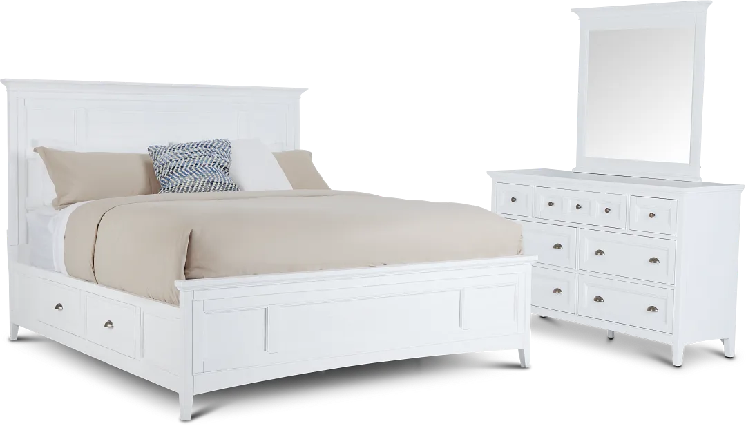 Heron Cove White Panel Storage Bedroom