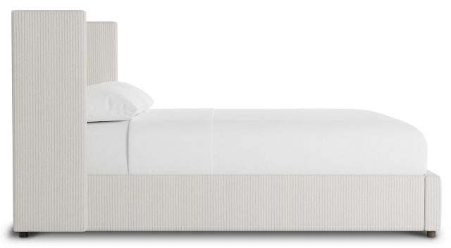 Captiva Lucy Light Beige 48" Upholstered Shelter Bed