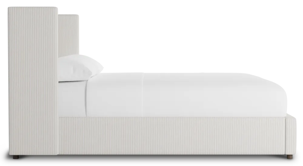 Captiva Lucy Light Beige 48" Upholstered Shelter Bed
