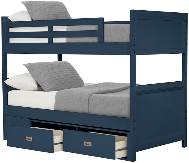 Ryder Dark Blue Storage Bunk Bed