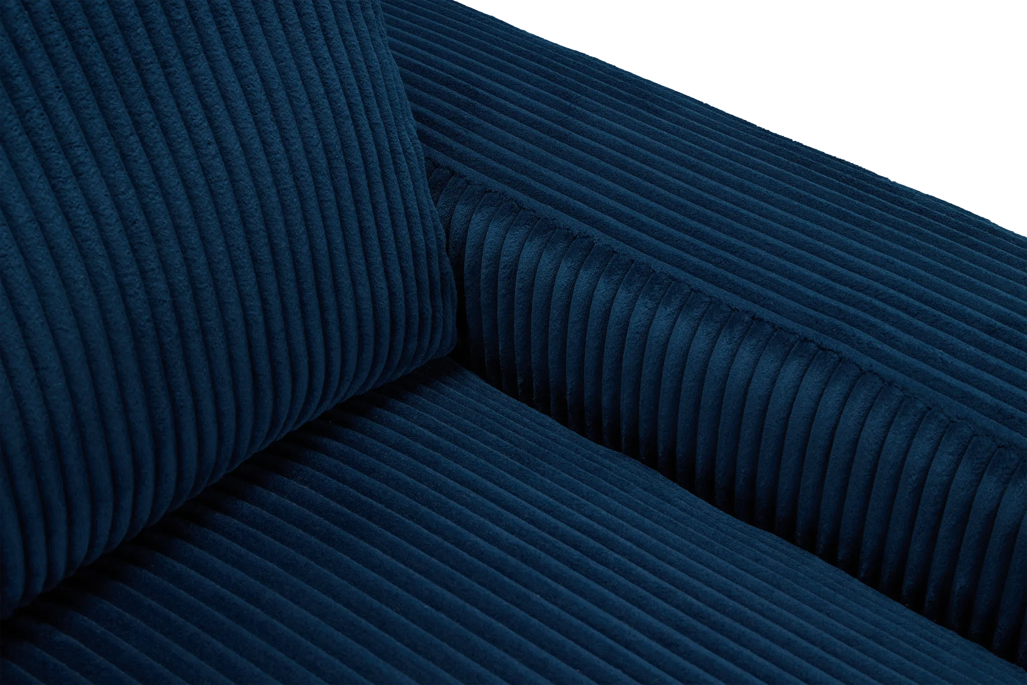 Charlie Dark Blue Fabric Small Right Chaise Sectional