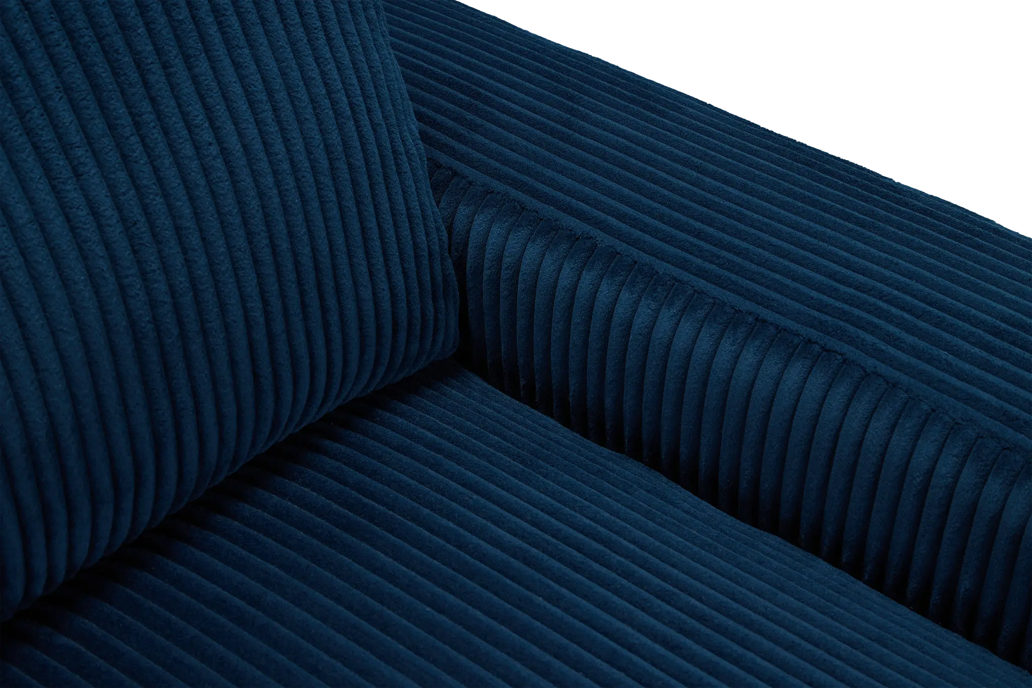 Charlie Dark Blue Fabric Small Right Chaise Sectional Charlie Dark Blue Fabric Small Right Chaise Sectional