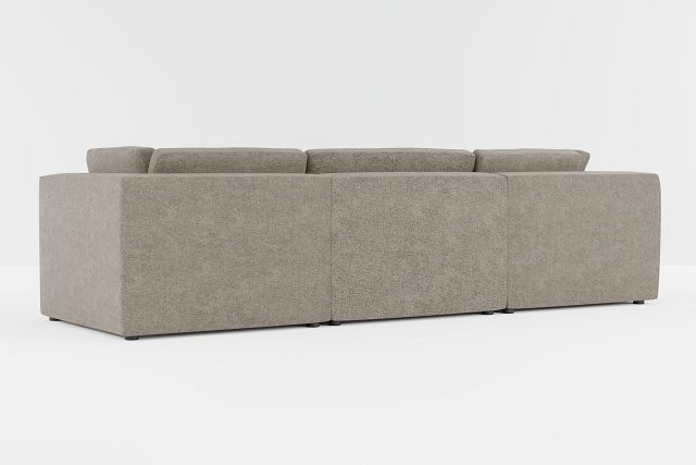 Destin Elite Brown Fabric 5pc Bumper Sectional