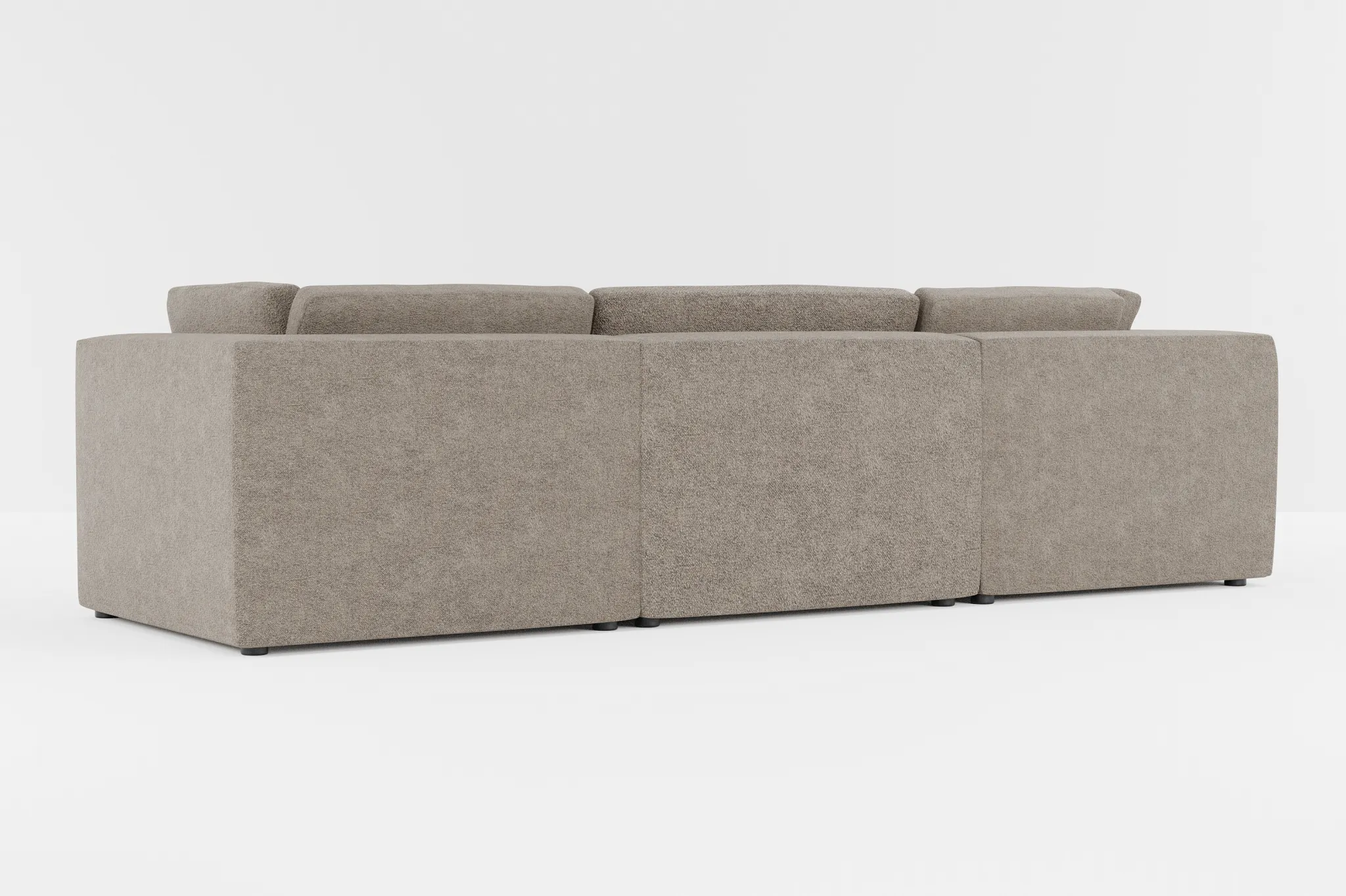 Destin Elite Brown Fabric 5pc Bumper Sectional