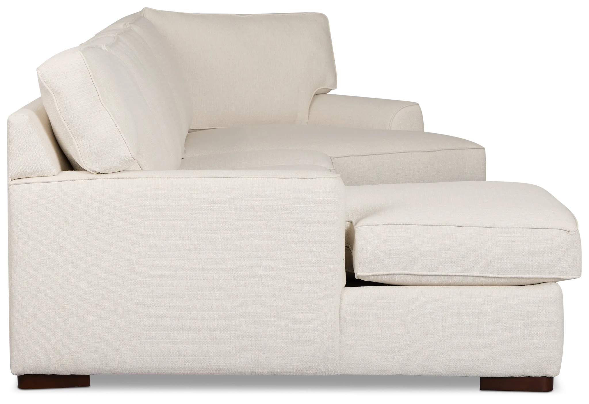 Sinclair Light Beige Fabric Left Chaise Cuddler Sectional