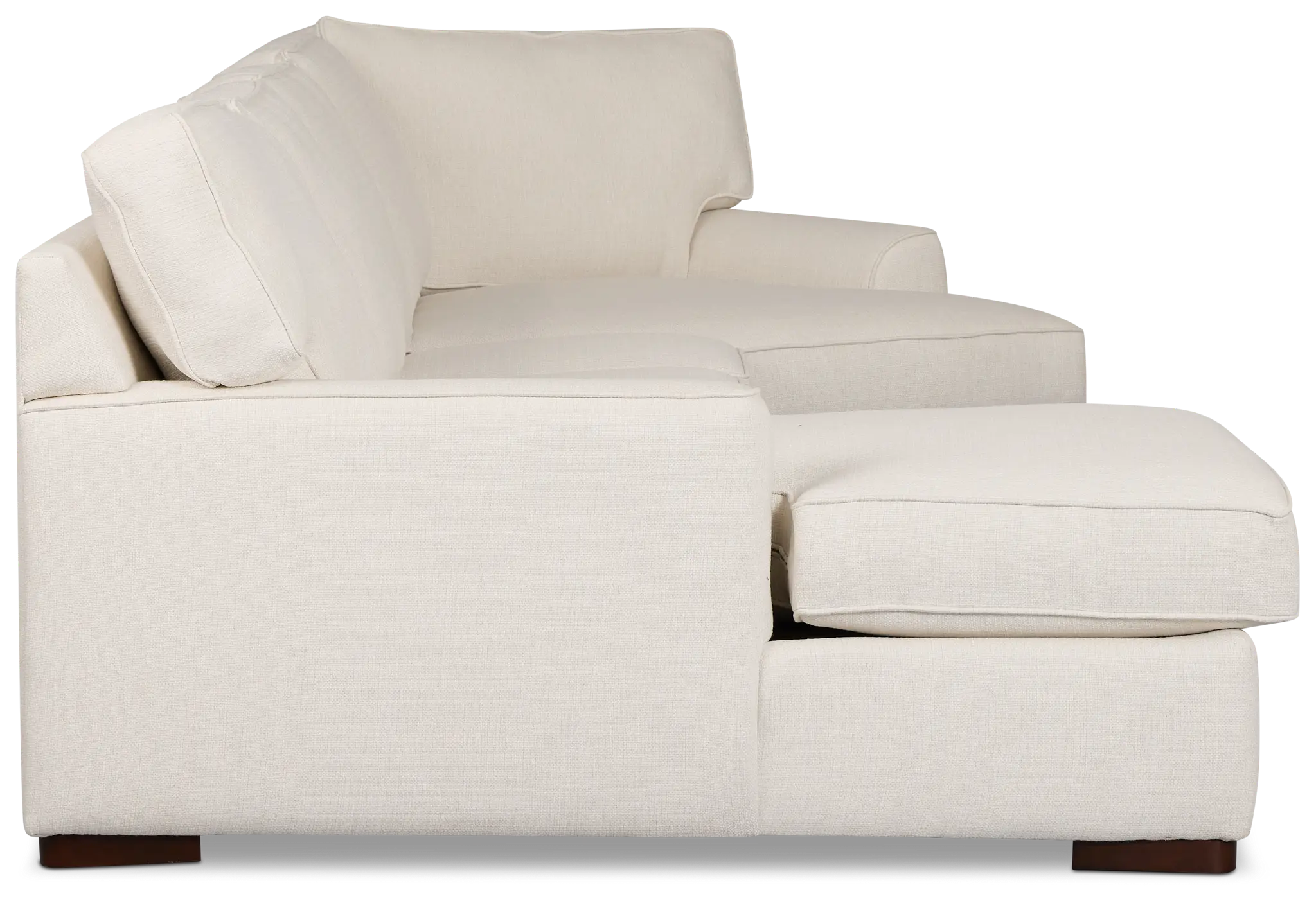 Sinclair Light Beige Fabric Left Chaise Cuddler Sectional Sinclair Light Beige Fabric Left Chaise Cuddler Sectional