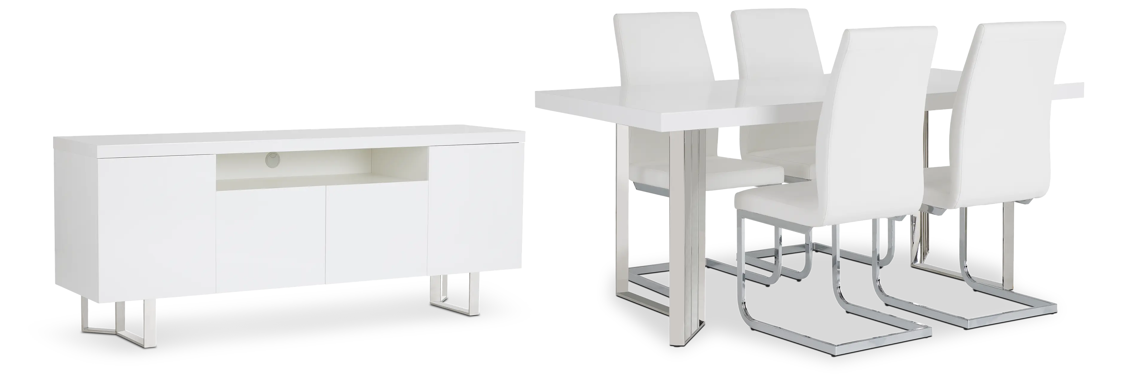 Axel White Rect Dining Room Axel White Rect Dining Room