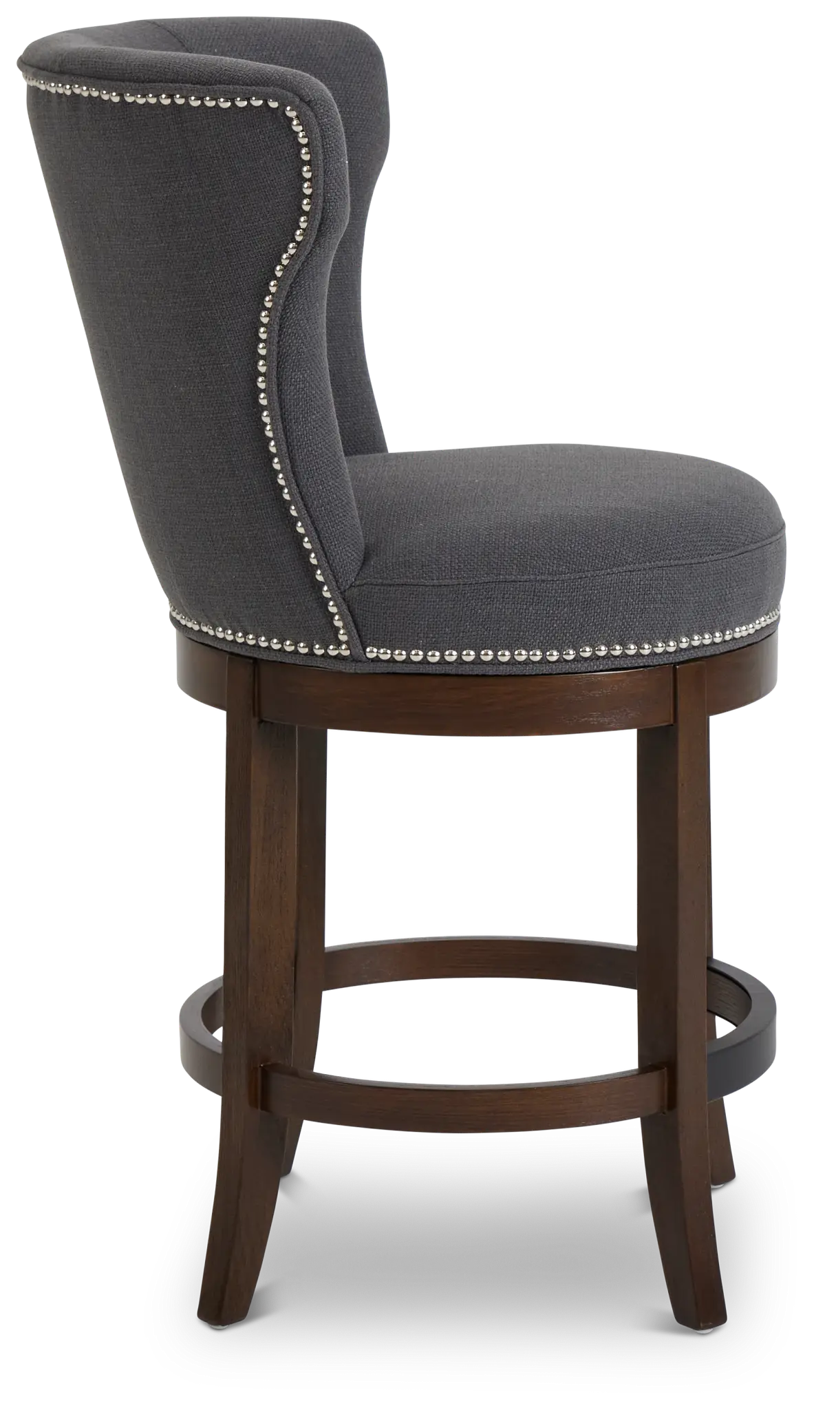 Cayden Dark Gray Fabric 24" Swivel Barstool Cayden Dark Gray Fabric 24" Swivel Barstool