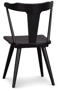 Denton Black Curved Wood Side Chair