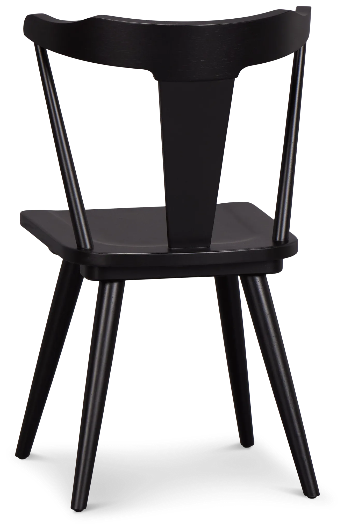 Denton Black Curved Wood Side Chair
