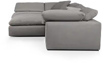 Nixon Light Gray Fabric 5pc Bumper Sectional