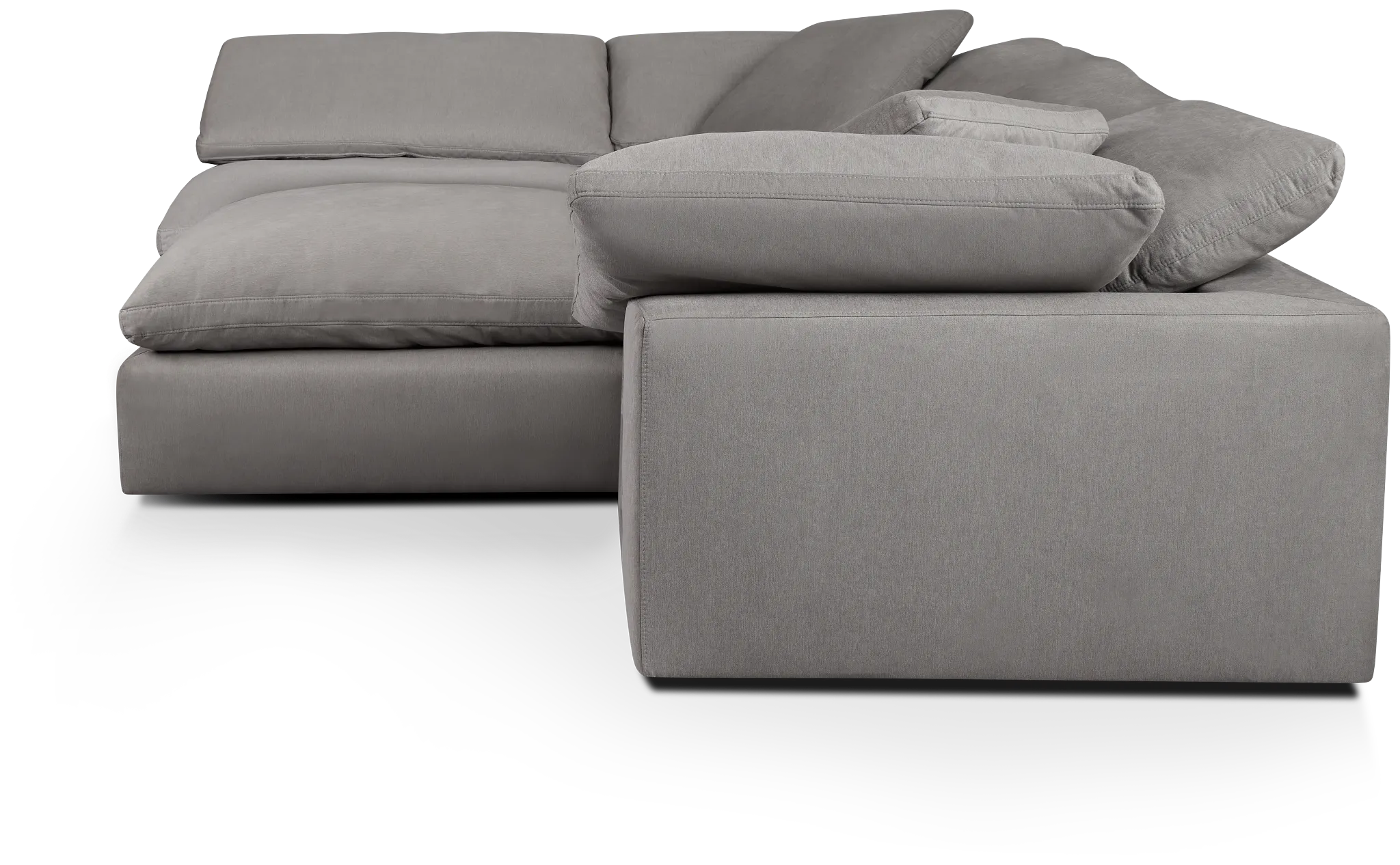 Nixon Light Gray Fabric 5pc Bumper Sectional