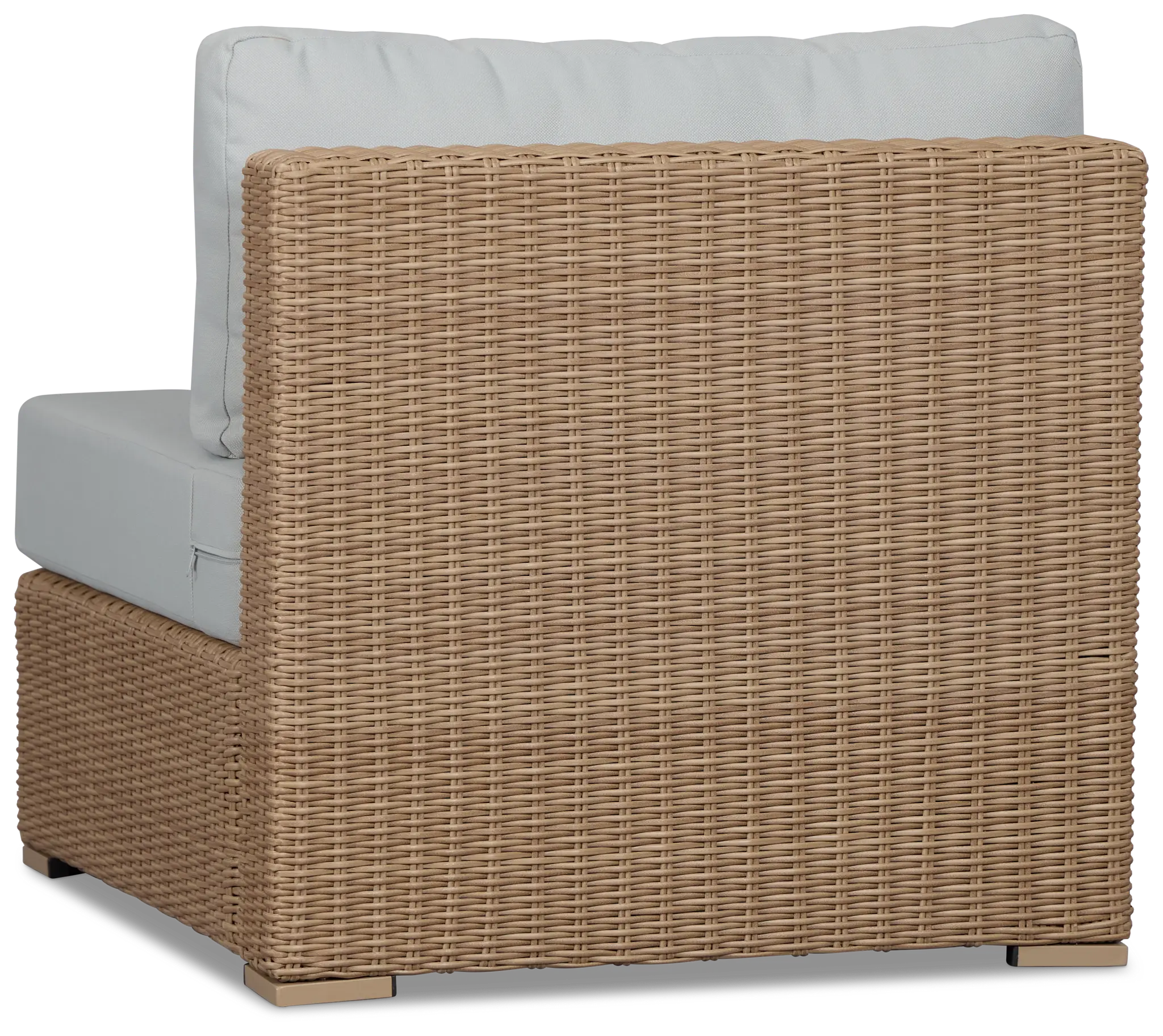 Montecito Light Tone Armless Chair With Light Blue Cushions Montecito Light Tone Armless Chair With Light Blue Cushions