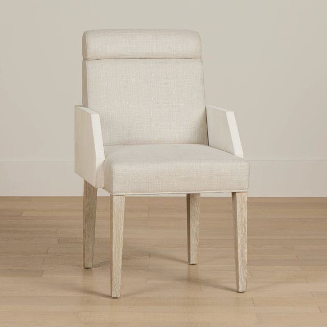Miramar Light Tone Upholstered Arm Chair