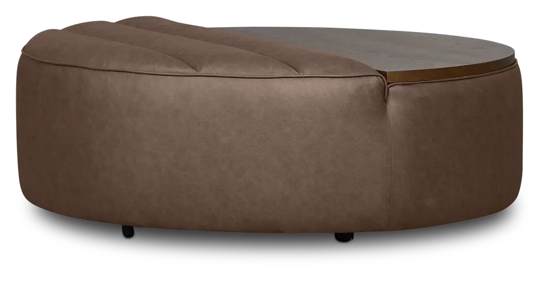 Sawyer Dark Brown Micro Storage Ottoman Sawyer Dark Brown Micro Storage Ottoman