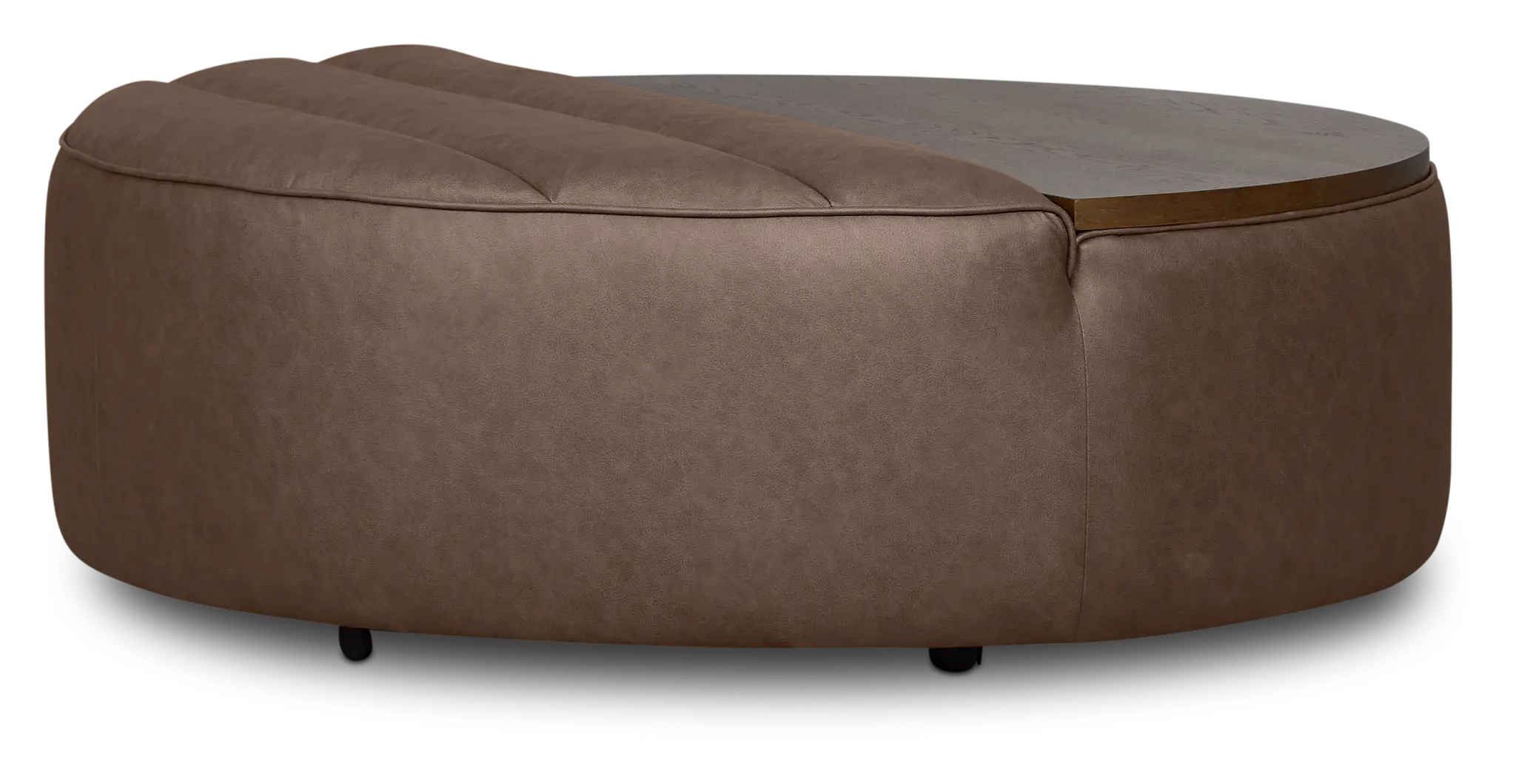 Sawyer Dark Brown Micro Storage Ottoman Sawyer Dark Brown Micro Storage Ottoman