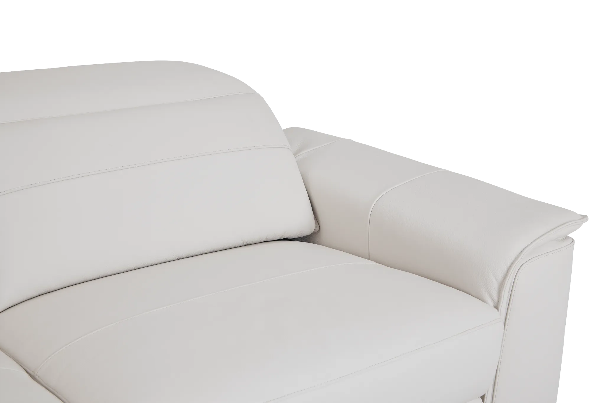 Pearson White Leather Sofa