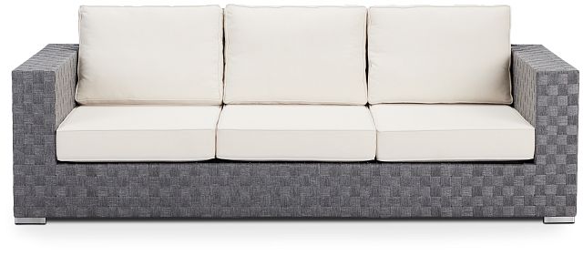 Barbados White Woven Sofa