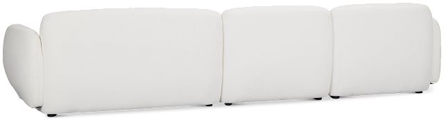 Halsey White Fabric Small Right Cuddler Sectional