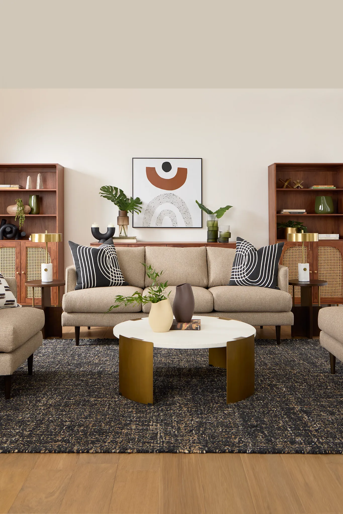 Easton Brown Fabric Sofa