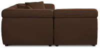 Aria Dark Brown Micro Immersive 4-piece Modular Sectional W/1 Speaker