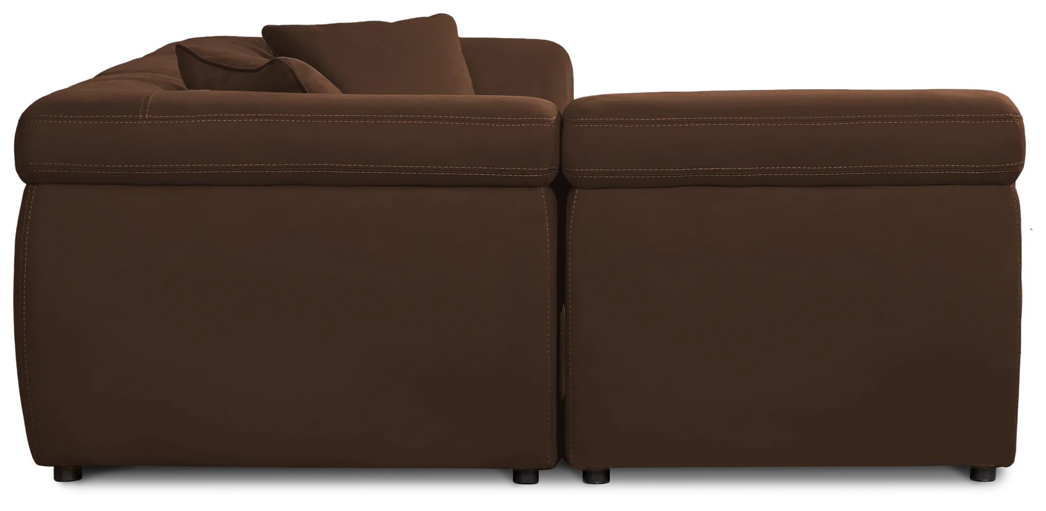 Aria Dark Brown Micro Immersive 4-piece Modular Sectional W/1 Speaker