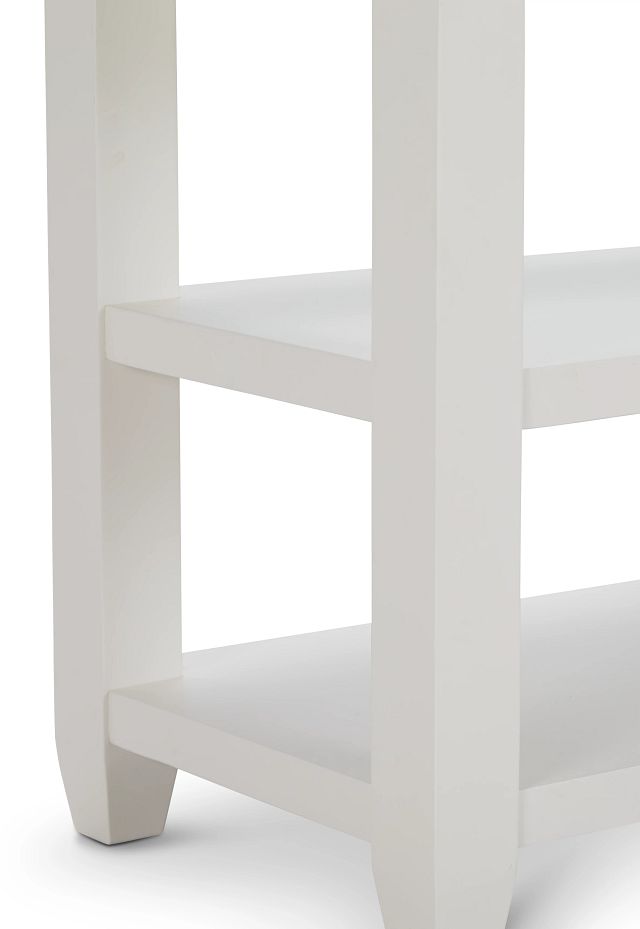 Hurley White Chairside Table