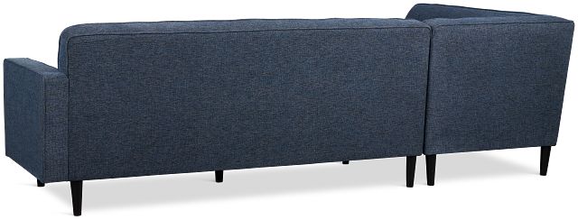 Milo Blue Fabric Small Left Bumper Sectional