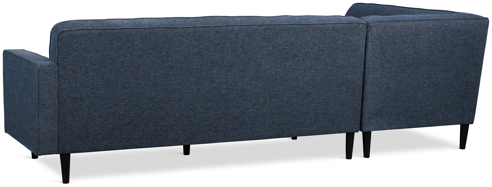 Milo Blue Fabric Small Left Bumper Sectional