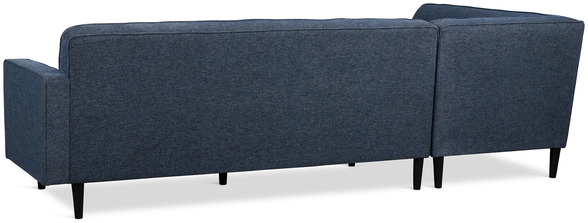 Milo Blue Fabric Small Left Bumper Sectional Milo Blue Fabric Small Left Bumper Sectional