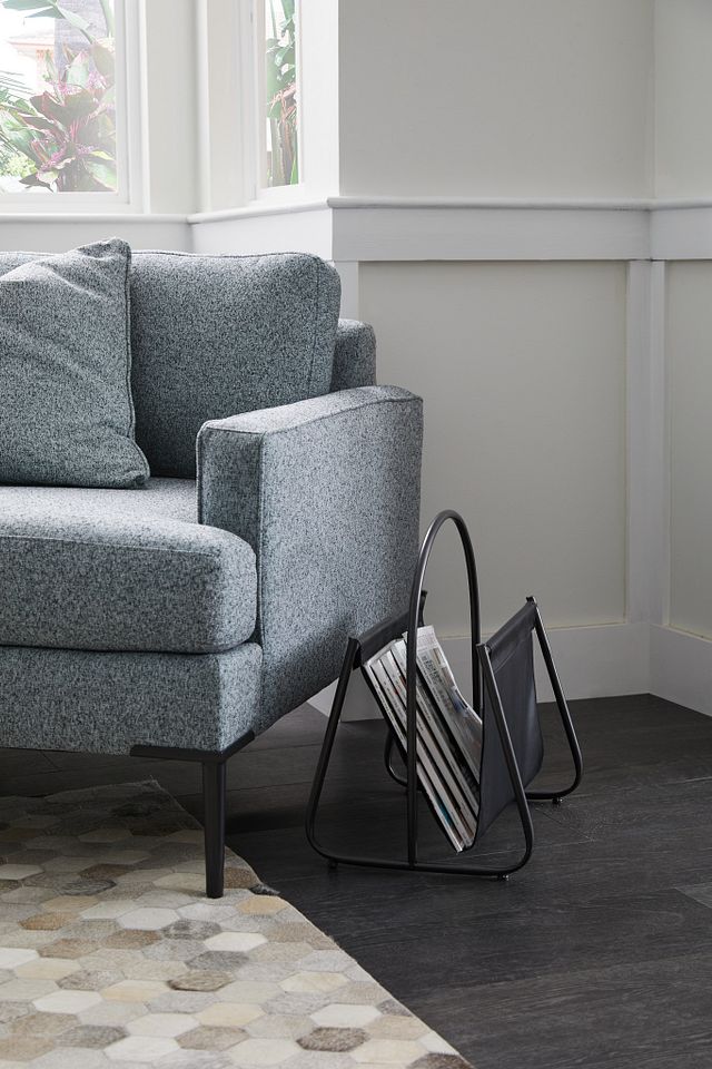 Morgan Teal Fabric Chair With Metal Legs
