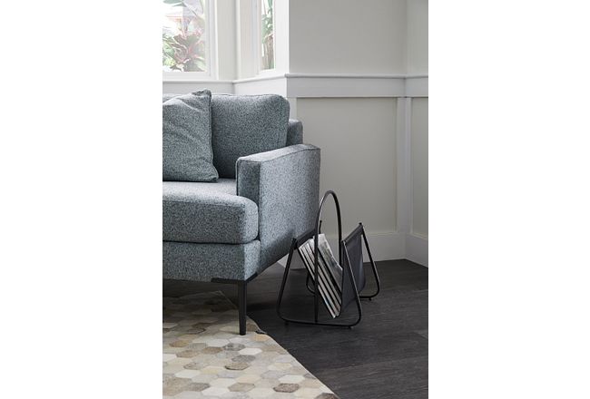 Morgan Teal Fabric Chair With Metal Legs
