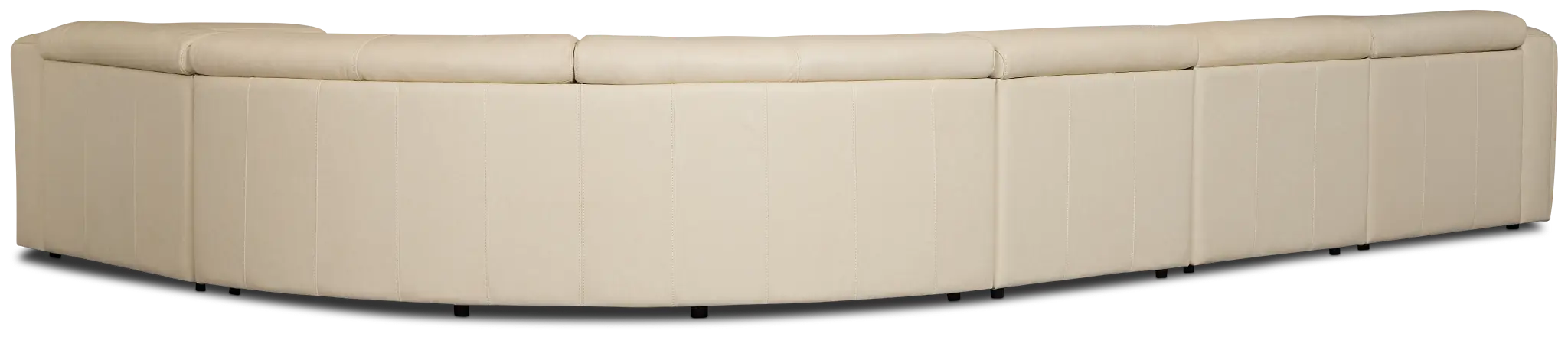 Jace Ivory Lthr/vinyl Small Left Chaise Power Reclining Sectional Jace Ivory Lthr/vinyl Small Left Chaise Power Reclining Sectional