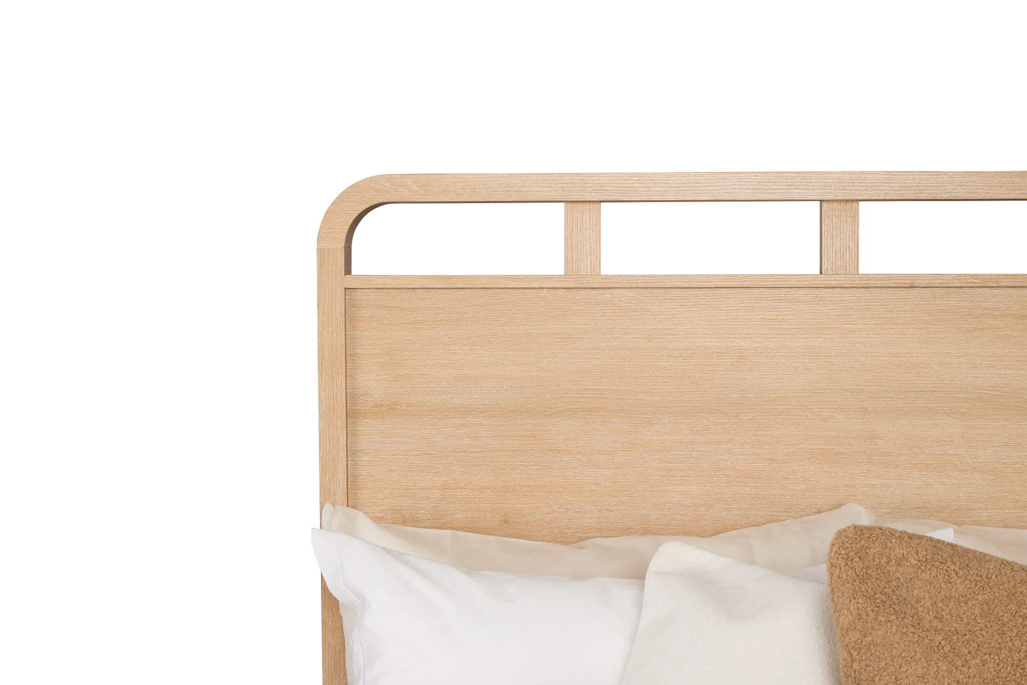 Lyndie Light Tone Panel Bed