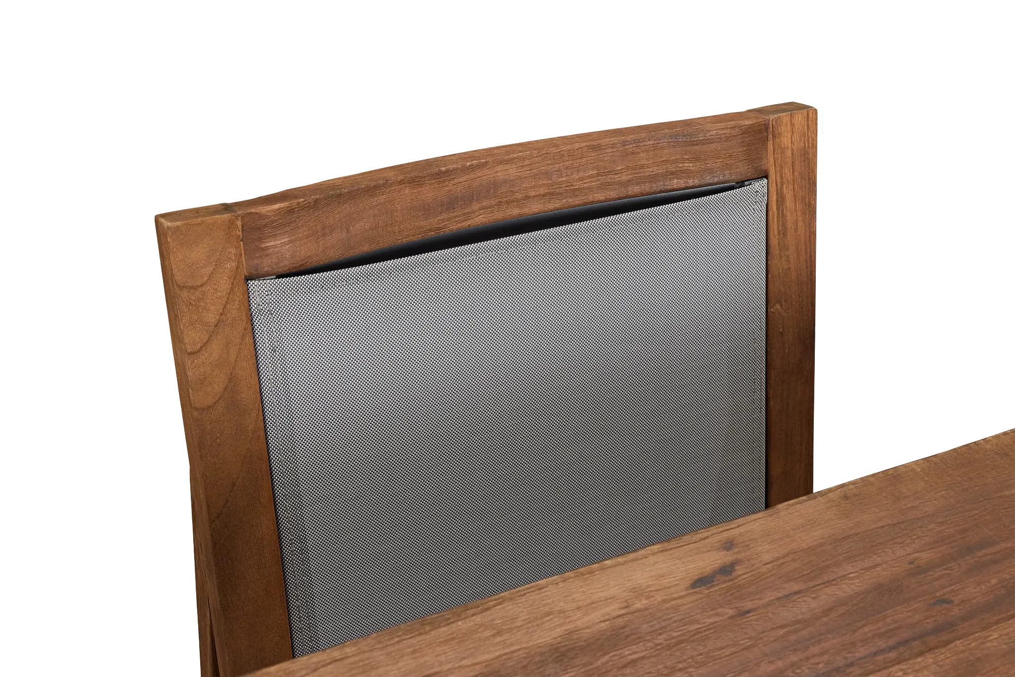 Linear Teak 102" Teak Table & 4 Teak Sling Side Chairs Linear Teak 102" Teak Table & 4 Teak Sling Side Chairs