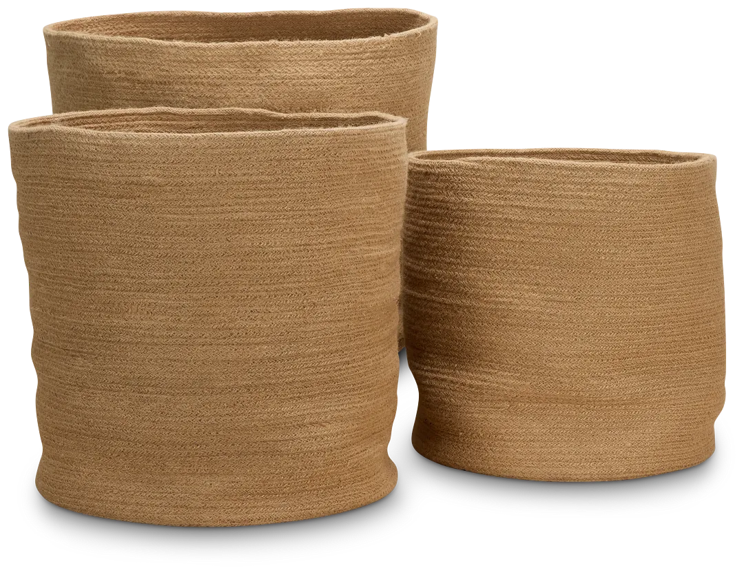 Buck Light Brown Set Of 3 Basket