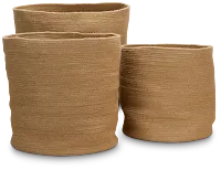 Buck Light Brown Set Of 3 Basket