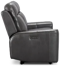 Benji Dark Gray Lthr/vinyl Power Reclining Sofa