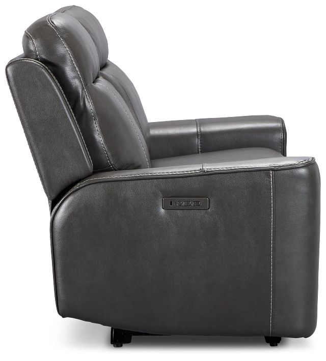 Benji Dark Gray Lthr/vinyl Power Reclining Sofa