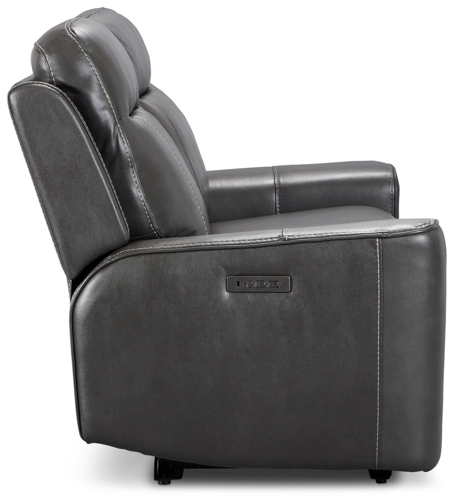 Benji Dark Gray Lthr/vinyl Power Reclining Sofa