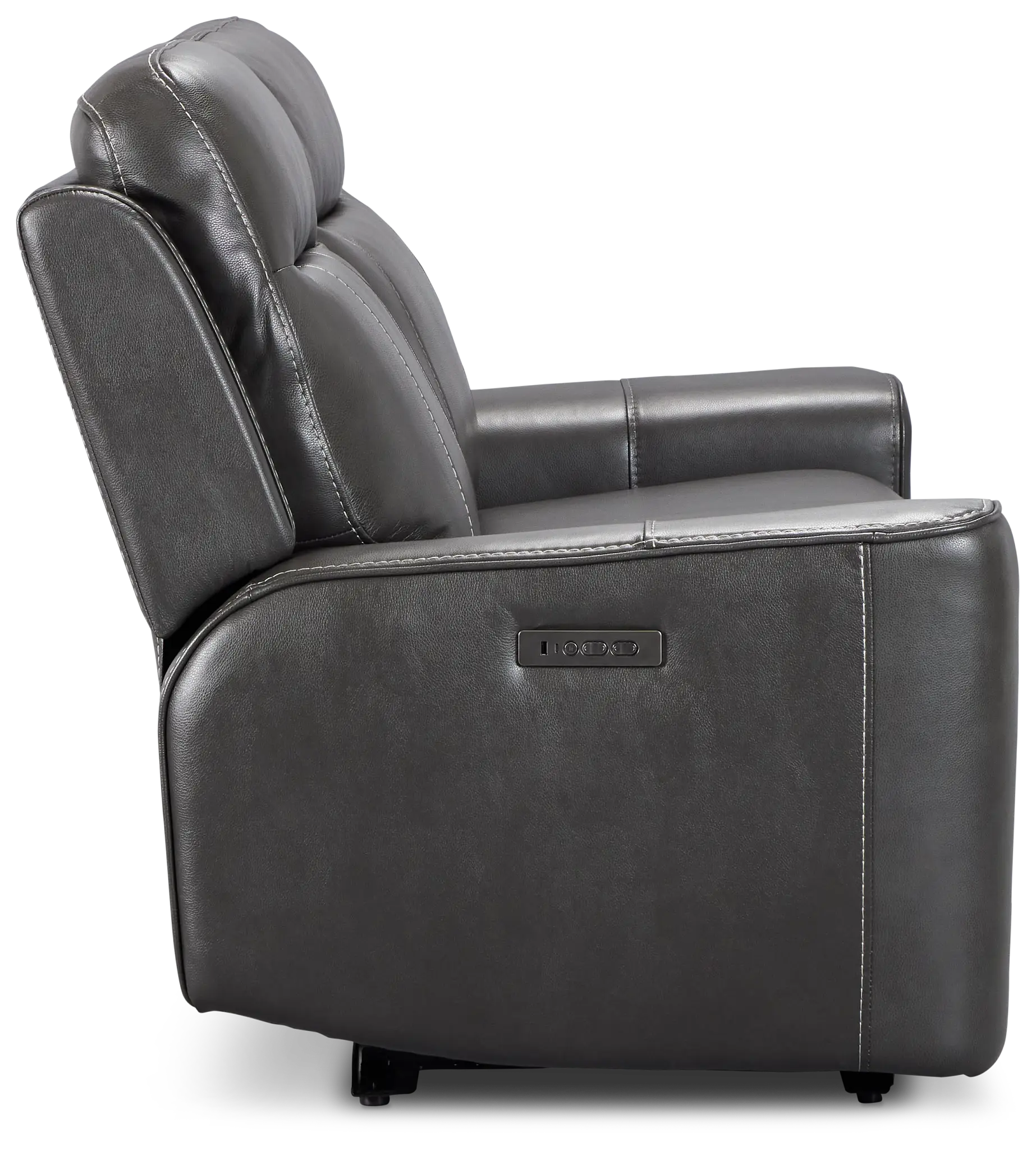 Benji Dark Gray Lthr/vinyl Power Reclining Sofa Benji Dark Gray Lthr/vinyl Power Reclining Sofa