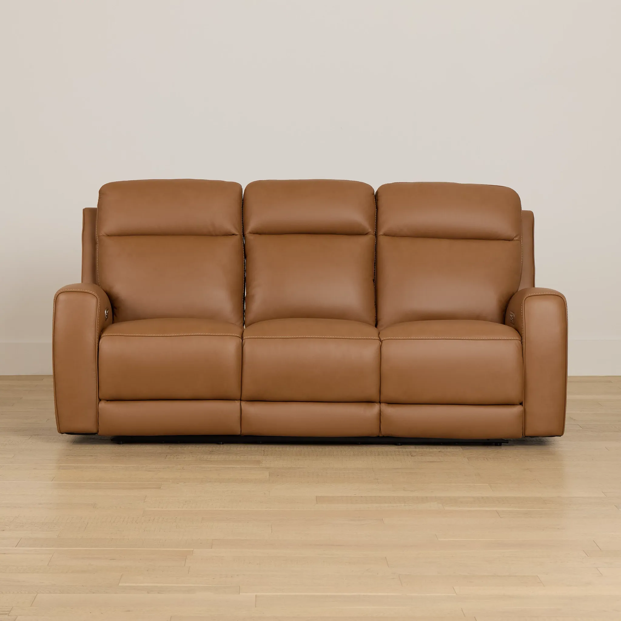 Belmont Medium Brown Lthr/vinyl Power Reclining Sofa