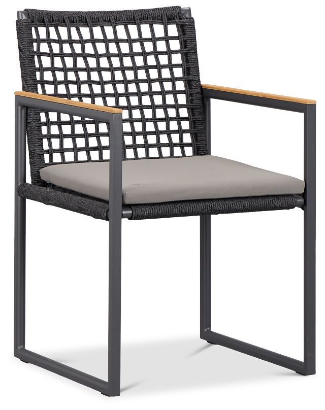 Sunrise Dark Gray Teak Arm Chair