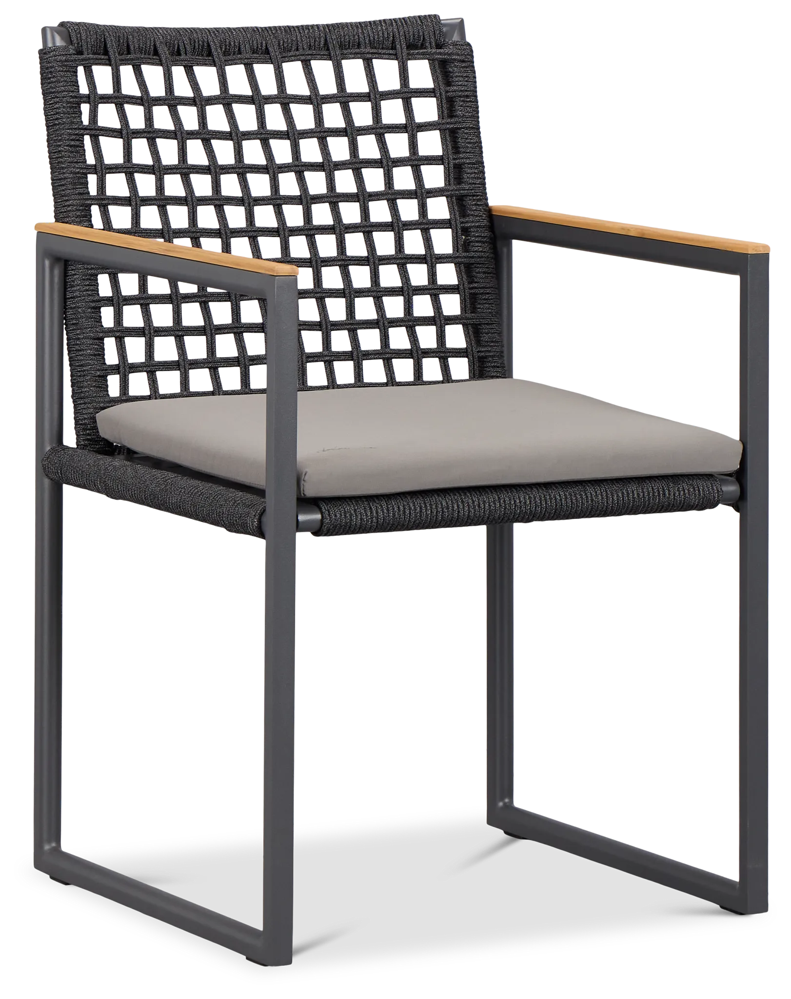 Sunrise Dark Gray Teak Arm Chair