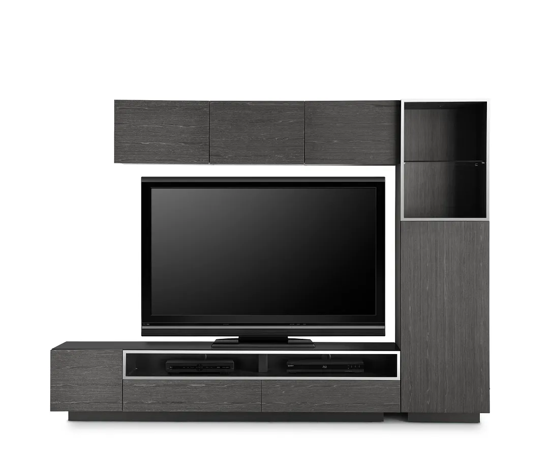 Vancouver Dark Gray 108" 5-piece Right Modular Entertainment Wall