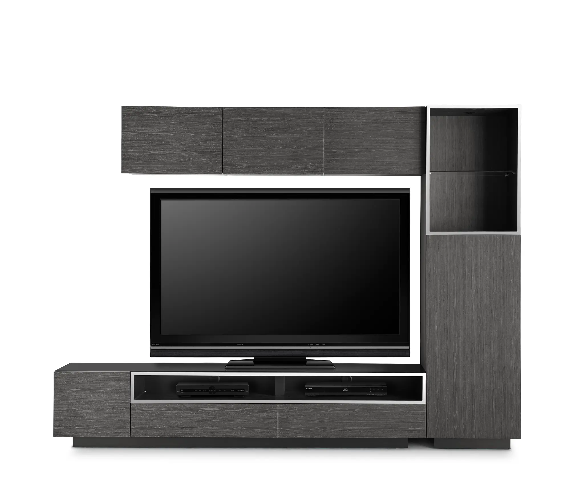 Vancouver Dark Gray 108" 5-piece Right Modular Entertainment Wall Vancouver Dark Gray 108" 5-piece Right Modular Entertainment Wall