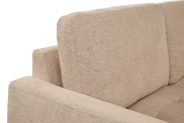 Maisie Light Brown Fabric Medium Left Chaise Sectional