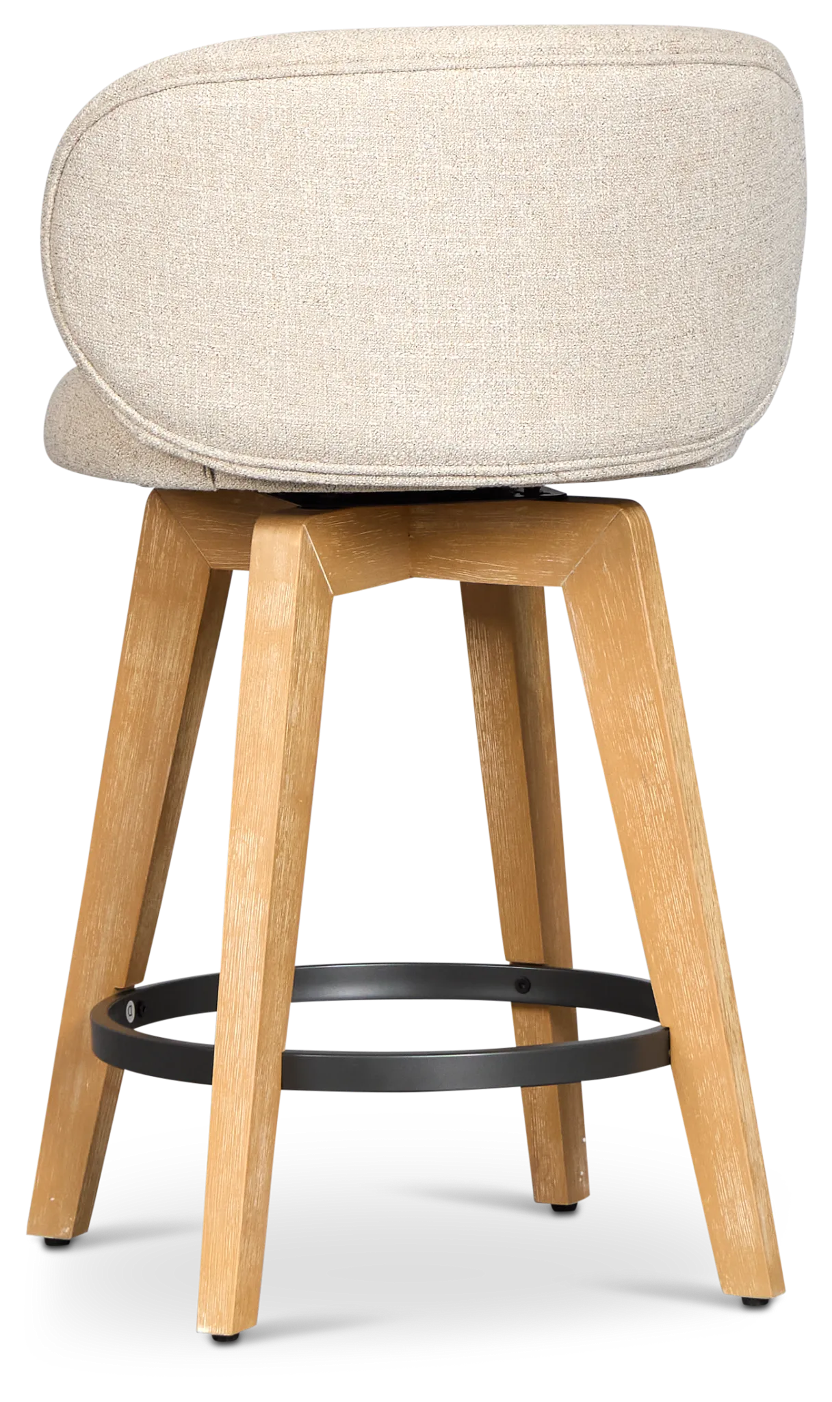 Arlo Light Beige Uph 24" Swivel Barstool