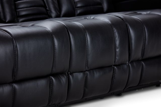 Nexus Black Micro Power Reclining Sofa