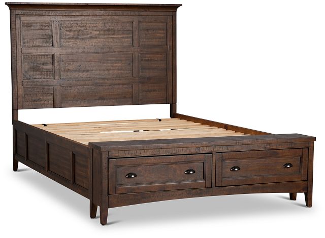 Heron Cove Mid Tone Panel Bed With Bench